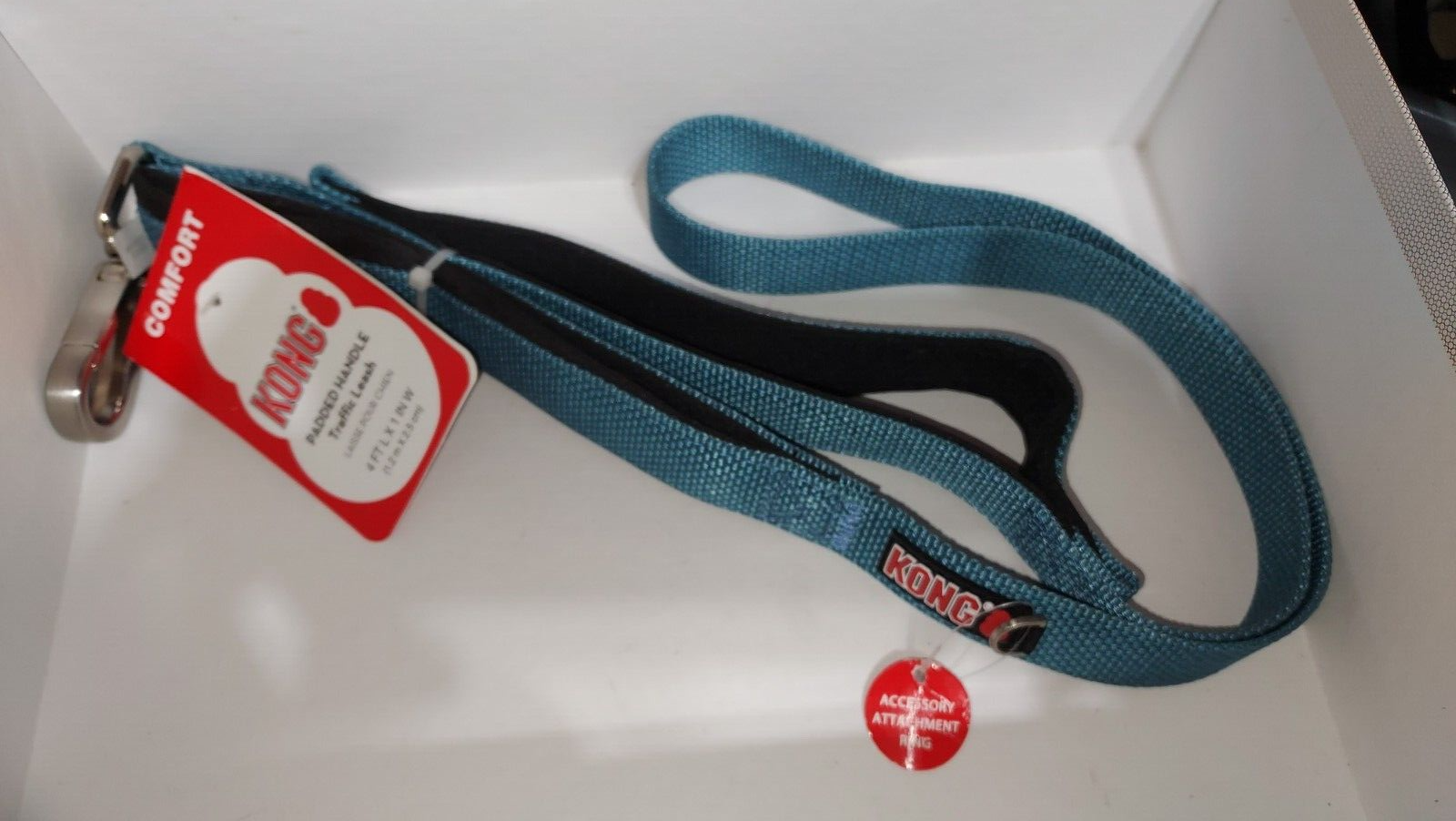 (new) KONG Comfort Padded Handle Traffic Leash 6ft X 1inch Orange for