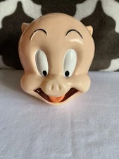 1997 Warner Brothers creative concepts porky pig head plastic bank