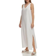 DKNY Ladies Linen Dress Size S White