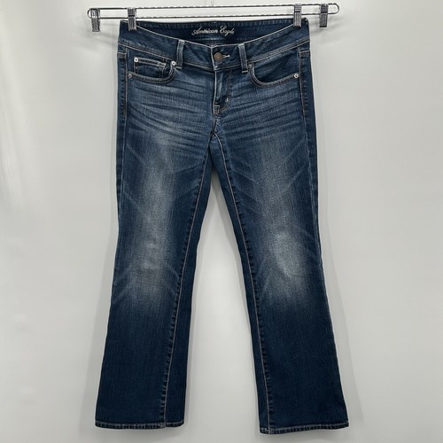 Jeans Femme American Eagle Slim Boot Low Rise - Taille 2, 99% Coton 1% élasthanne, Occasion Très Bon état