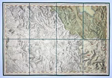 ITALY ARPINO VELLETRI LATIUM 1804 RIZZI ZANNONI/ GUERRA LARGE ANTIQUE MAP