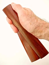 Pea Patch Minstrel-style Padauk Rhythm Bones, wide