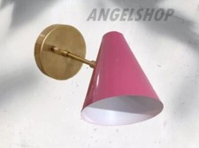 1950's Mid Century Handmade Brass Italian Diabolo Wall Sconce Light Fixture
