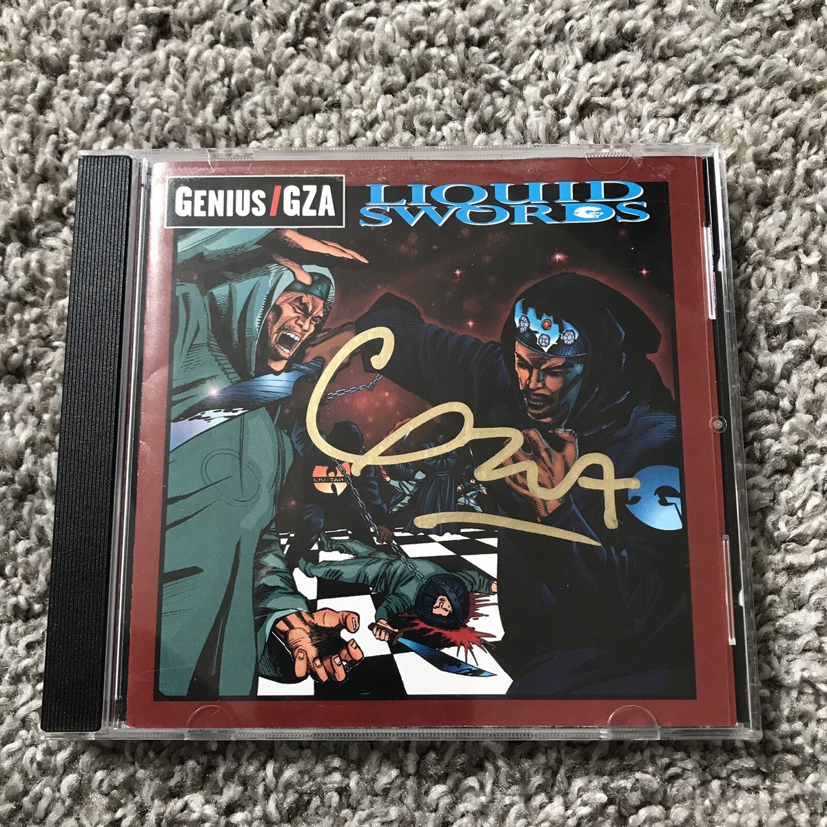 🔴 Gza Signed Liquid Swords CD Authentic Autograph Wu-Tang