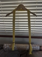 new handmade yoga mat carry shoulder strap boho crochet macrame yellow