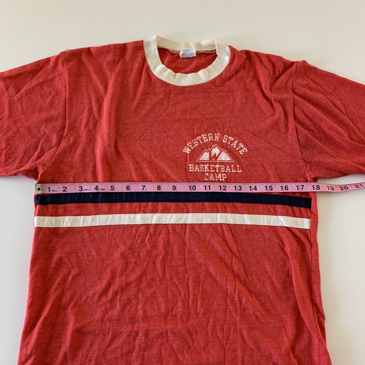 70’s CHAMPION FOOTBALL T-SHIRT Vintage 70's Champion Blue Bar Highland Springs Football T