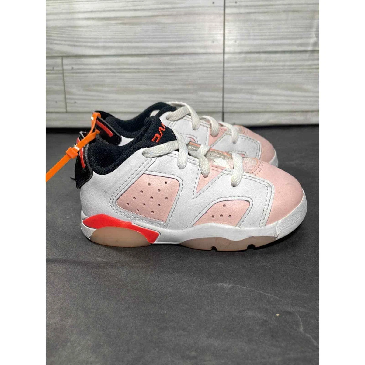Baby girl pink and white best sale jordans