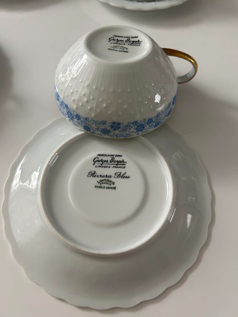 Georges Boyer Riviera コレクション Bleu 食器セット 6枚 es Boyer