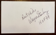 WAYNE EMBRY HOF BASKETBALL AUTH. AUTO. 3 X 5 INDEX CARD NM-MNT