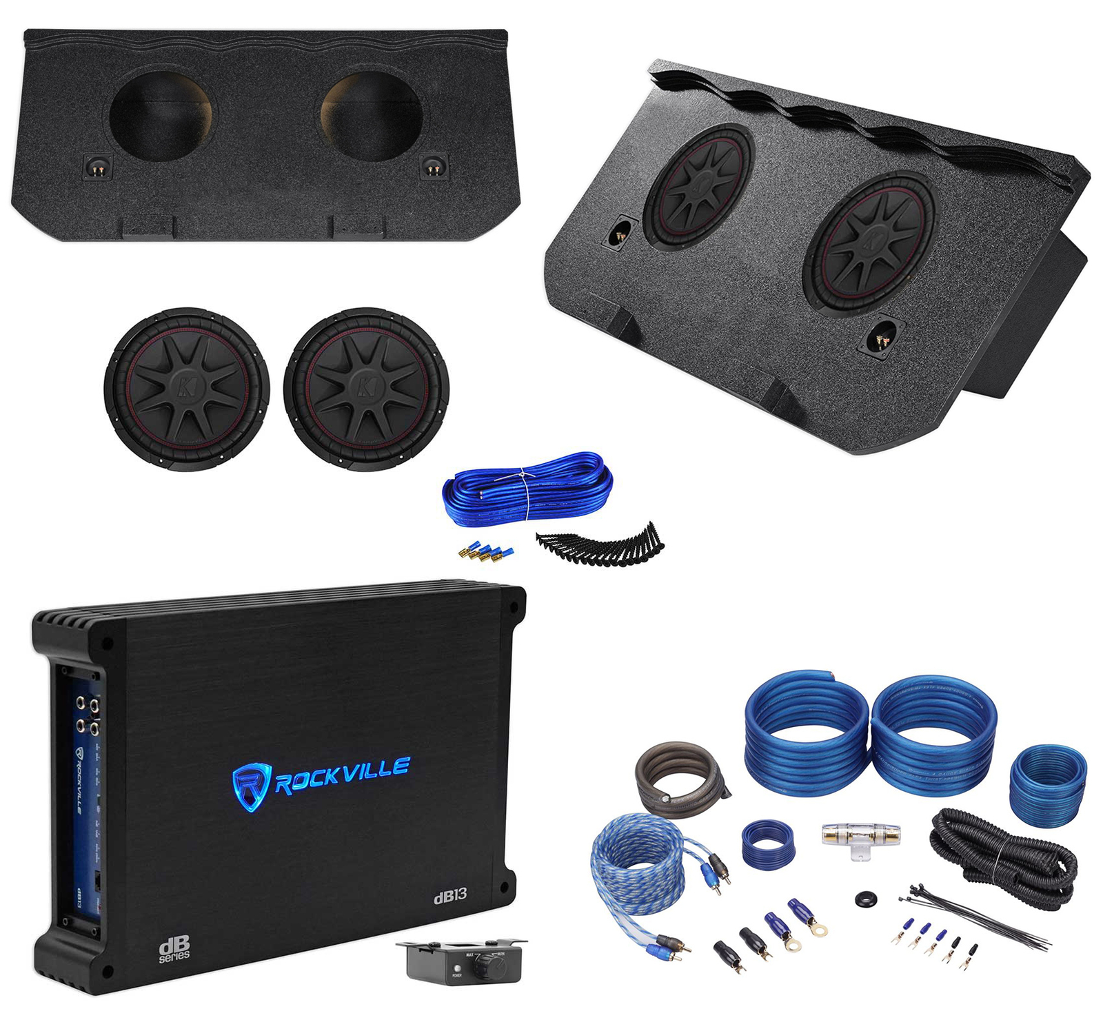 ДОПОЛНИТЕЛЬНЫЕ 12 усилителей Kicker Усилитель Коробка Провода для 02-13 Chevy Avalanche Cadillac Escalade 107790₽