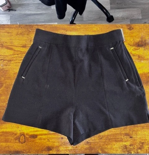 h&m dressy black shorts uk size 10 (38) worn once