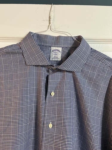 Brooks Brothers 346 HERREN SLIM FIT LANGARM GEKNÖPFTES HEMD 18 6/7
