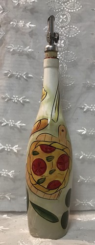 Olivenöl Flasche Cruet The Pampered Chef handbemalt mit Ausgießer