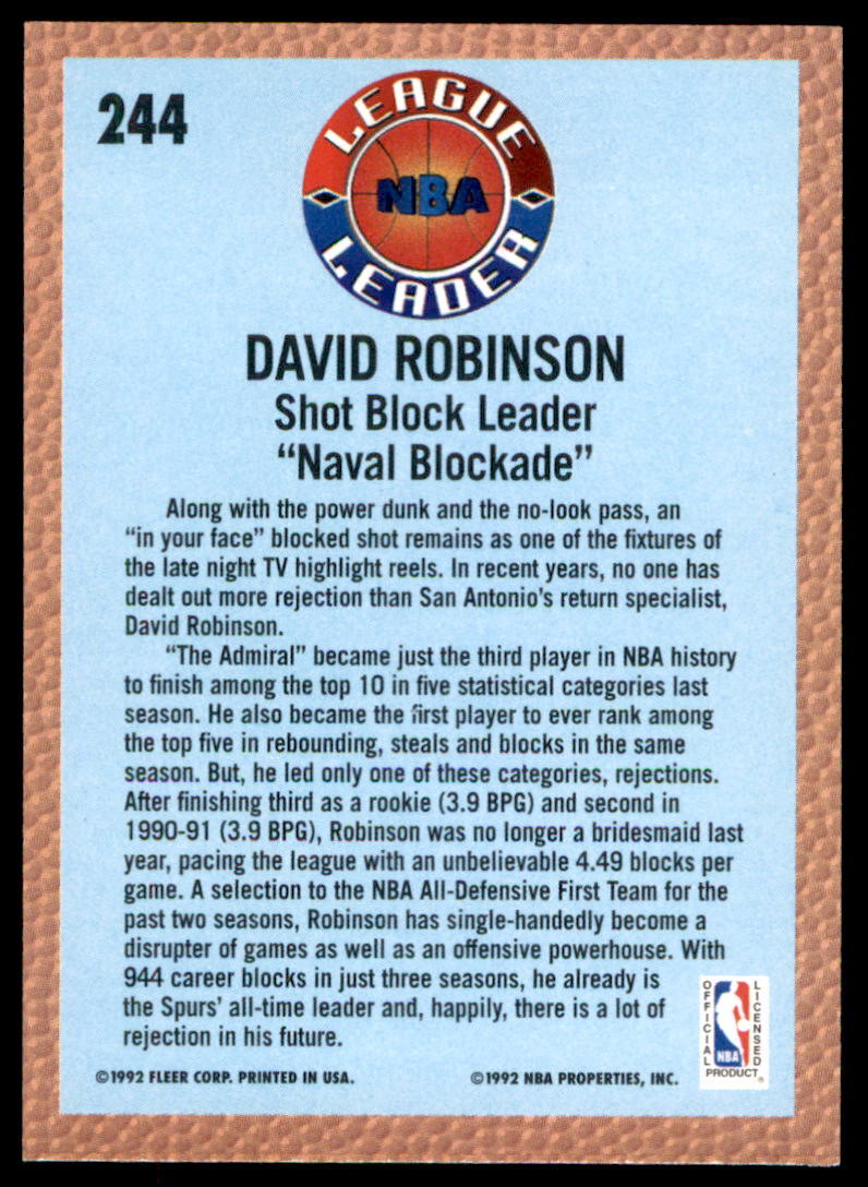 Photo Originale Type 1 De David Robinson (Spurs) - Format 8x10 Pouces, Vintage 1990, épreuve