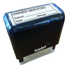 Besitzer SERVICED Selbstf&auml;rbender Garage Mechaniker Heimservice Selbstf&auml;rbender Gummistempel