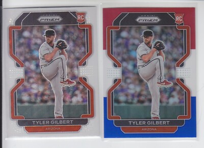 2 - 2022 Prizm TYLER GILBERT RC White Wave + Red White Blue Diamondbacks #8