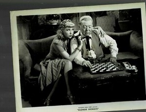 SUPER RARE!! 8X10 1941 ORIGINAL "BLONDE MENACE" GUY KIBBEE JOYCE COMPTON SCENE!!