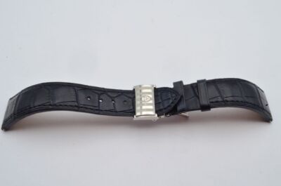CORUM LEDER ARMBAND 21MM HERREN NEU MIT FALTSCHLIESSE 19MM SCHWARZ