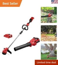 Powerful Leaf Blower and 14" String Trimmer Combo with Quick Load Technology