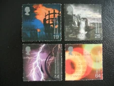 SG2129-2132 2000 Millennium Projects - Fire and Light. Used.