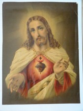 ANCIENNES CHROMOS RELIGIEUES 19ème Christ et STE VIERGE