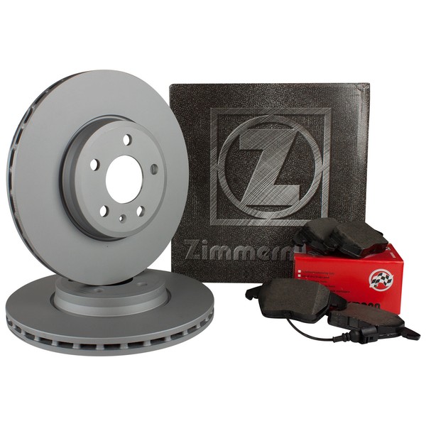 Zimmermann Bremsen KIT Bremsscheiben + BelÄGe Ø 314 Mm Vorne Audi A4 Allroad A5-image
