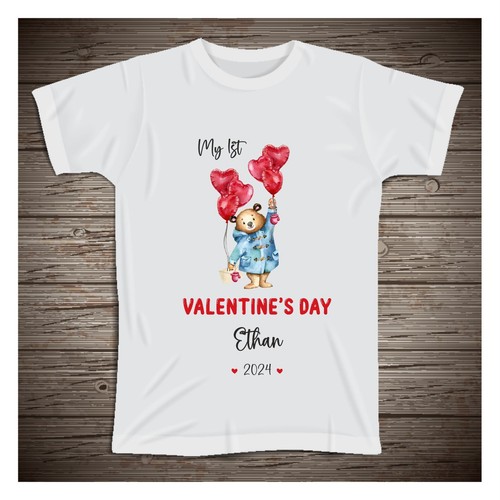 Traje personalizado de bebé My First Valentines primer traje de San Valentín - Imagen 18 de 18