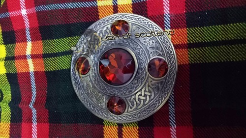 Scottish Celtic Pin Brooch for Men Antique Kilt Fly Plaid Pins & Brooches 4" - Picture 18 of 28