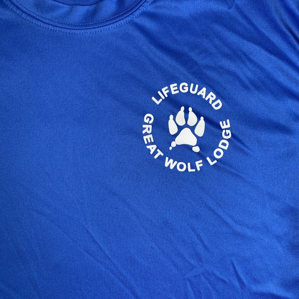Great Wolf Lodge Lifeguard Medium Shirt Uniform Apparel Wolf Paw