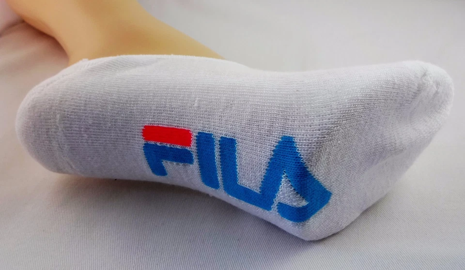 Meias femininas No Show 2 pares tamanho 9-11 rosa turquesa detalhes fila esportes golfe - Imagem 4 de 4