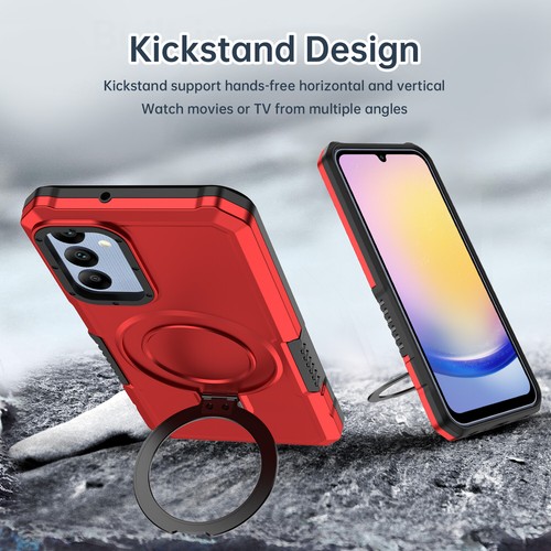For Samsung Galaxy A25 5G Magnetic Case Shockproof Kickstand Rugged Phone Cover - Picture 52 of 71