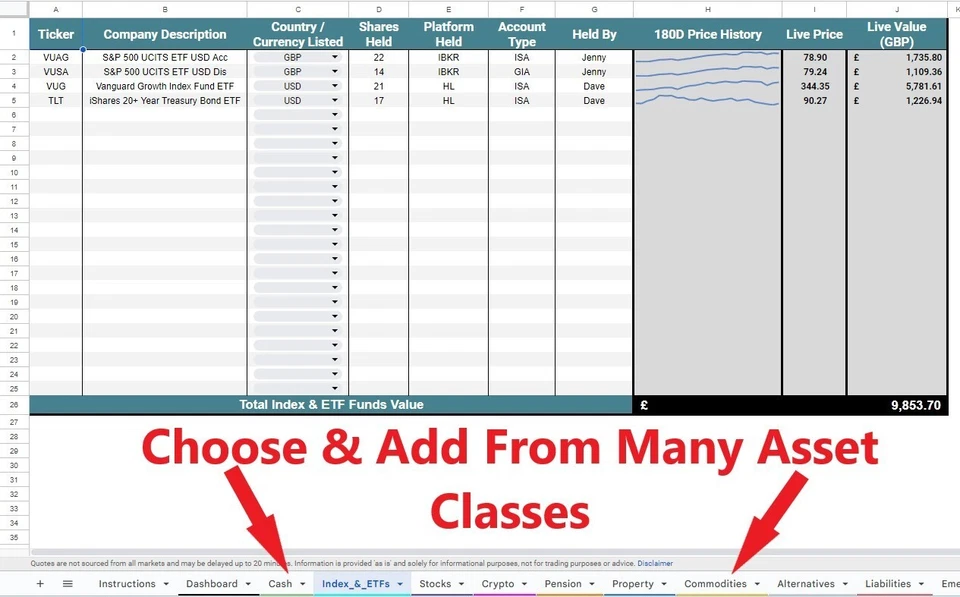 Net Worth, Assets, Liabilities, Personal Finance, Spreadsheet Tracker - Image 4 of 4
