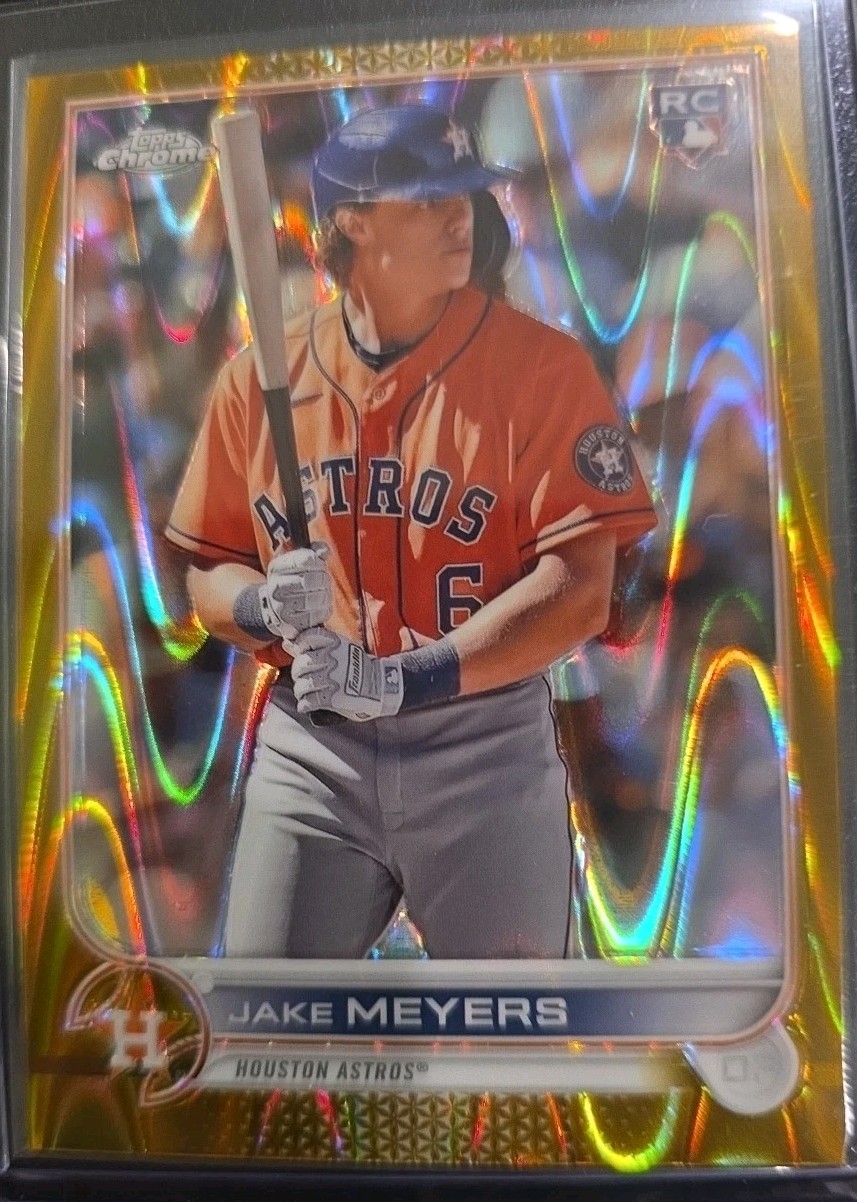 2022 Topps Chrome Sonic - Jake Meyers #114 Gold RayWave Refractor 26/50 (RC)