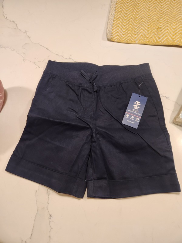 Lots of 4 NW Girl's IZOD Uniform School Shorts, NAVY and KHAKI, SZ 12