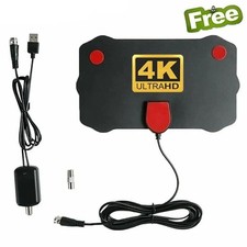 5600 Miles Digital TV Antenna Indoor HDTV Amplified Signal Booster 4K HD 1080P