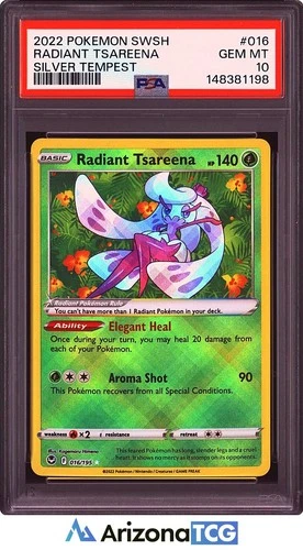 Pokemon 2022 Radiant Tsareena 016/195 Silver Tempest GEM MINT PSA 10