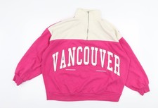 Womens UK Size S Primark Pink Pullover Sweatshirt
