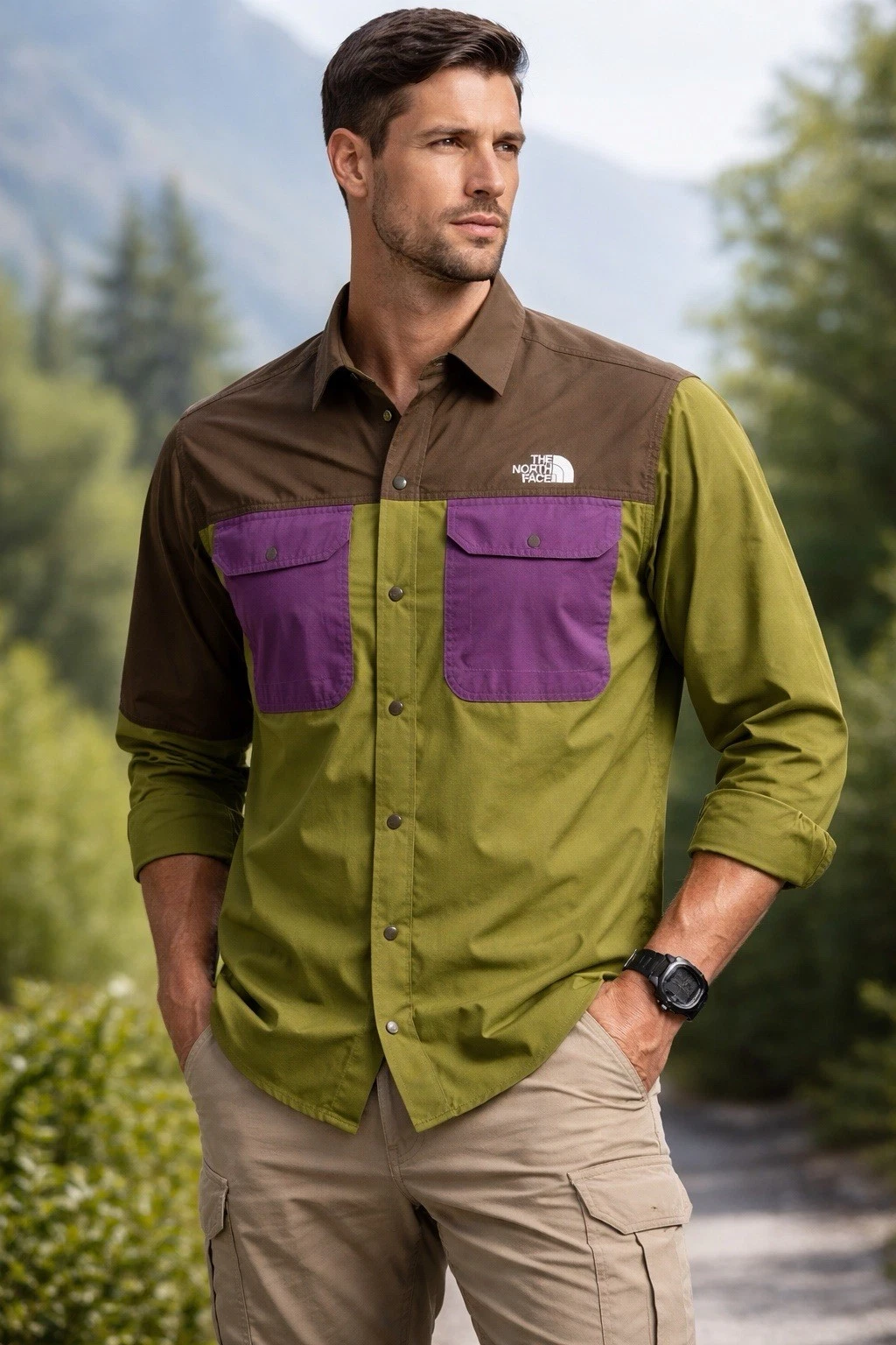 The North Face Men’s Large Snap Button Hiking Fishing Shirt UPF 40+ Colorblock
Opens in a new window