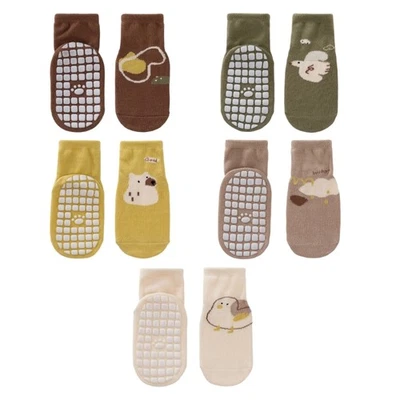 1 Pair Unisex Baby Socks Anti Skid Floor Socks with Grip For Boys Girls 0-5 Year - Image 1 of 4