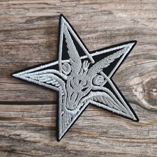 Satan Goat Star Demon Devil Goth Occult Witch Iron on Patch