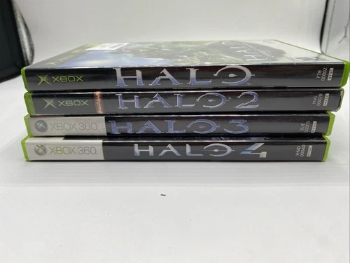 J4 Halo XBOX & Xbox 360 - Games Lot Of 4 (Halo, Halo 2, Halo 3, & Halo 4)