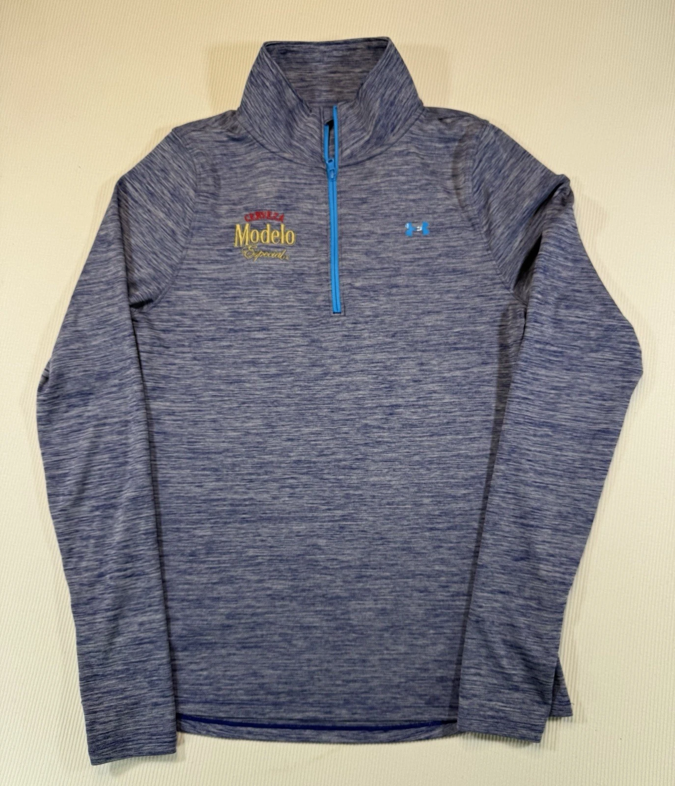 Under Armour HeatGear 1/4 Zip Pullover Womens SM Modelo Logo Blue