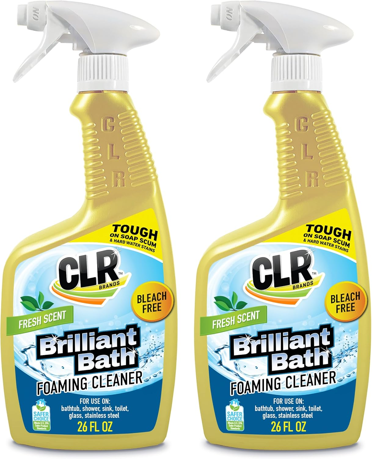 CLR Brilliant Bath Foaming Bathroom Cleaner Spray - for Use on Toilet Bath Sho