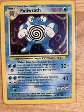 Poliwrath 013/102 Base Set Holo - WOTC Pokemon TCG 1999 LP