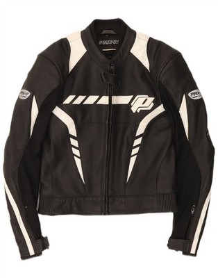 Probiker Mens Graphic Racer Jacket IT 48 Medium Black Colourblock AR01