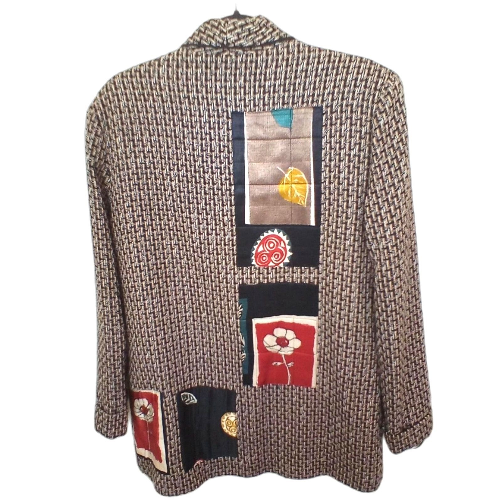 Canvasbacks Patchwork Multicolor Silk Wool Blend … - image 7