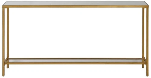 Uttermost Hayley 60" Wide Glass and Gold Console Table - Picture 2 of 5