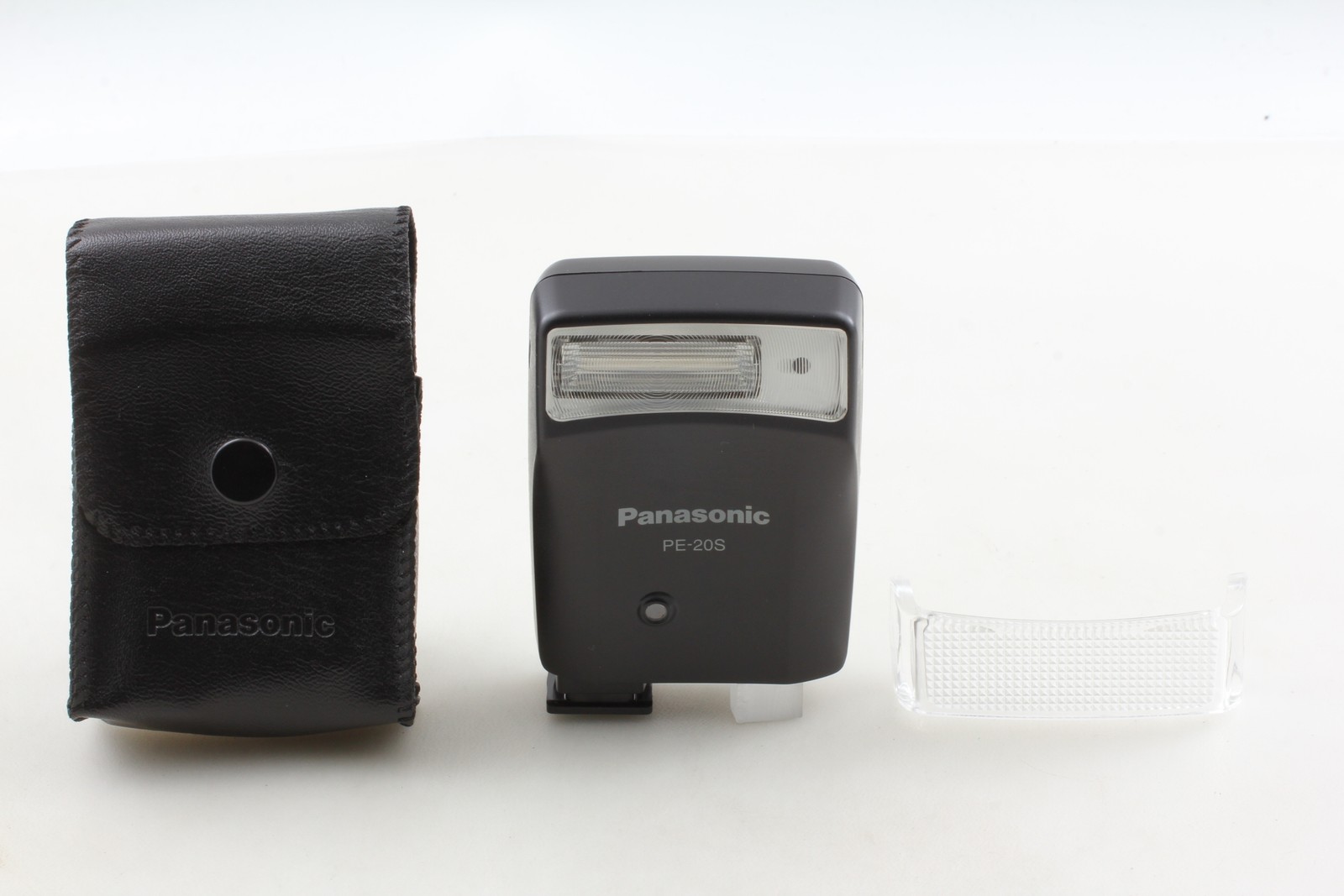 [MINT] Panasonic PE-20S Black Auto Electronic Flash Unit w/Case & Panel JAPAN