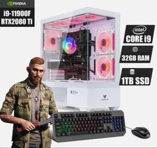 ARGB Gaming PC RTX 2080 TI Intel i9 1TB HDD 32GB RAM 1TB SSD WIN 11 WIFI 6