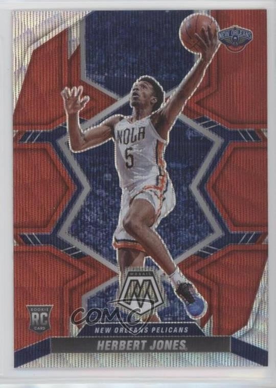 2021-22 Panini Mosaic Rookies Red Wave Mosaic Prizm Herbert Jones #231 13hf